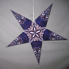 Purple Rain Paper Star Lantern, Hanging Decoration, Hanging Ornaments, Power Cord Included