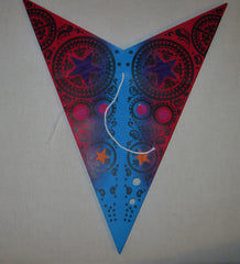 Red, Blue, Purple Design Paper Star Lantern, Hanging Decoration, Hanging Ornaments, Power Cord Included