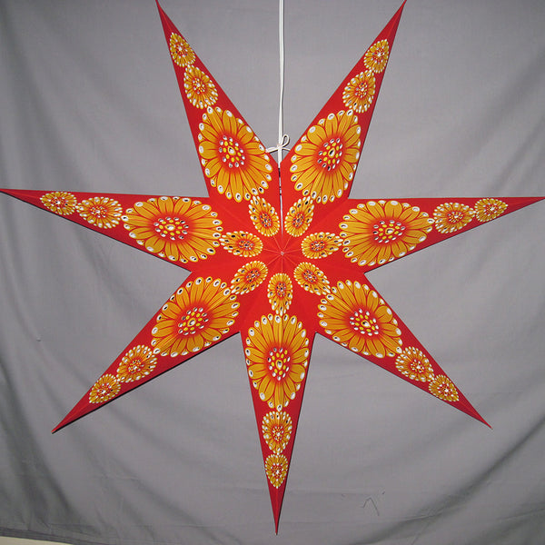 Sunflower Paper Star Lantern, Hanging Decoration, Hanging Ornaments, Power Cord Included
