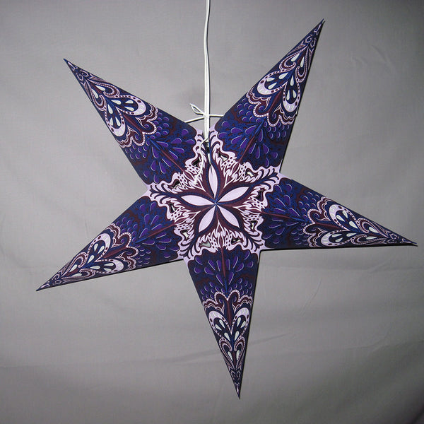 Purple Rain Paper Star Lantern, Hanging Decoration, Hanging Ornaments, Power Cord Included